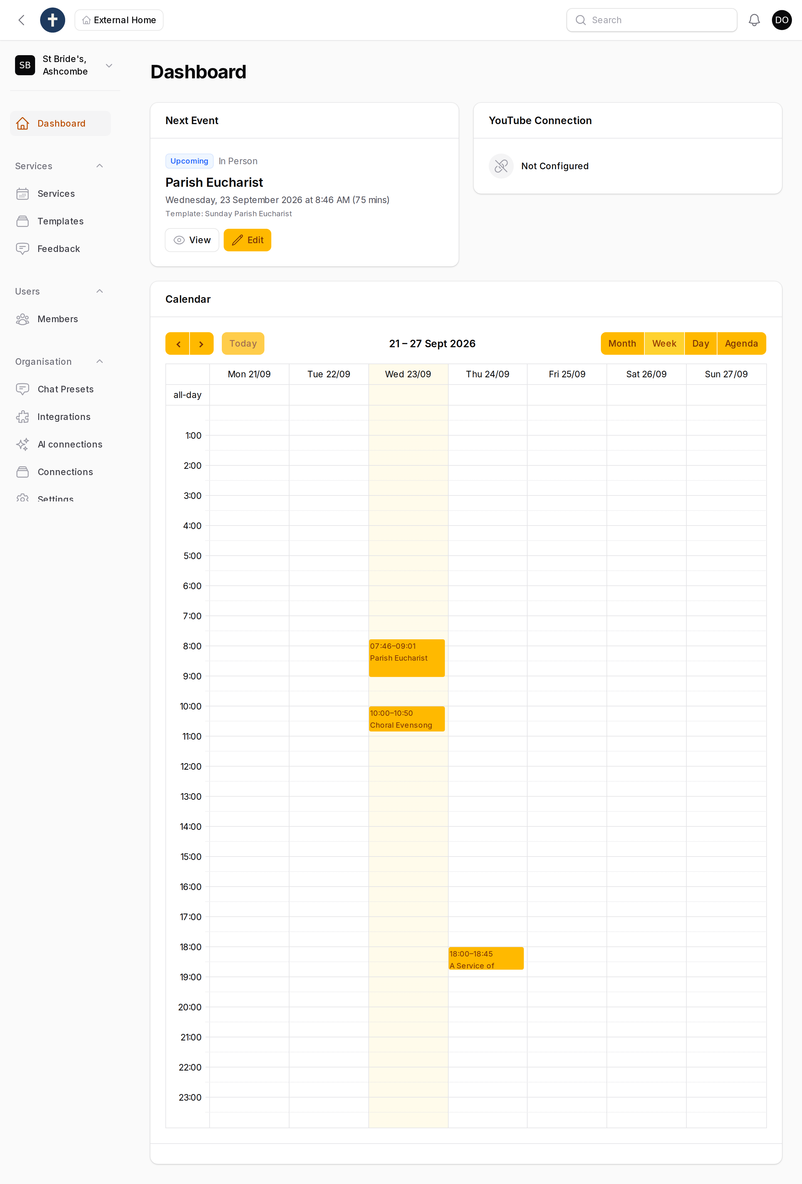 The operator's dashboard